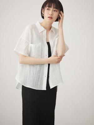 【セット】シアーシャツ×授乳がらくちんなキャミワンピース　マタニティ・授乳服【出産後も長く使える】Rosemadame（ローズマダム）10527