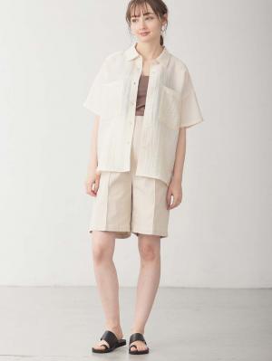 マタニティ ワンピース|【セット】シアーシャツ×授乳がらくちんなキャミワンピース　マタニティ・授乳服【出産後も長く使える】Rosemadame（ローズマダム）