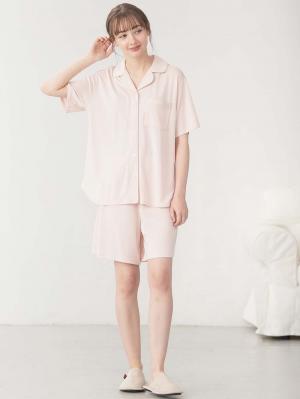 接触冷感天竺衿付きパジャマ　マタニティ・授乳パジャマ　【出産後も長く使える】Rosemadame（ローズマダム）10529