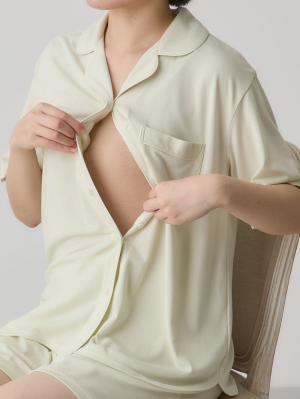 マタニティ パジャマ・ルームウェア|接触冷感天竺衿付きパジャマ マタニティ・授乳パジャマ 【出産後も長く使える】Rosemadame(ローズマダム)