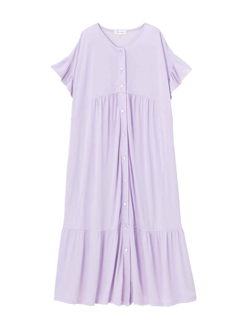 マタニティ パジャマ・ルームウェア|接触冷感天竺フリル袖ネグリジェ　マタニティ・授乳パジャマ　【出産後も長く使える】Rosemadame（ローズマダム）|ラベンダー