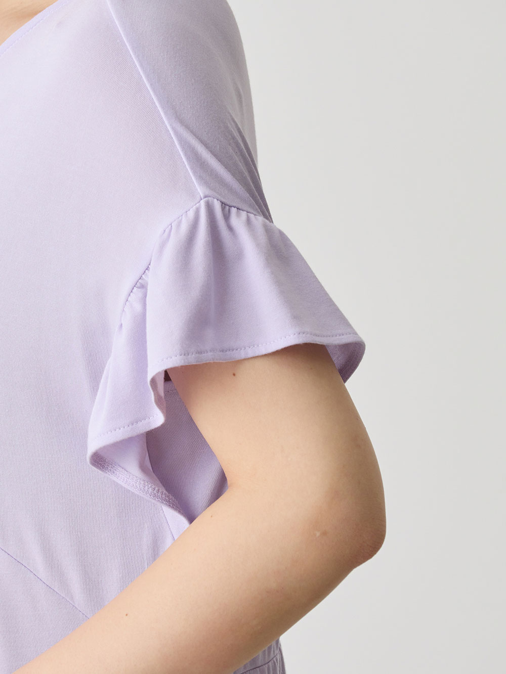 マタニティ パジャマ・ルームウェア|接触冷感天竺フリル袖ネグリジェ　マタニティ・授乳パジャマ　【出産後も長く使える】Rosemadame（ローズマダム）