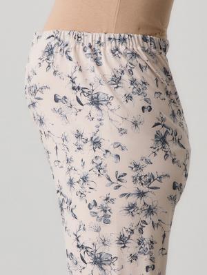 マタニティ パジャマ・ルームウェア|接触冷感天竺レトロ花柄フリル袖パジャマ　マタニティ・授乳パジャマ　【出産後も長く使える】Rosemadame（ローズマダム）