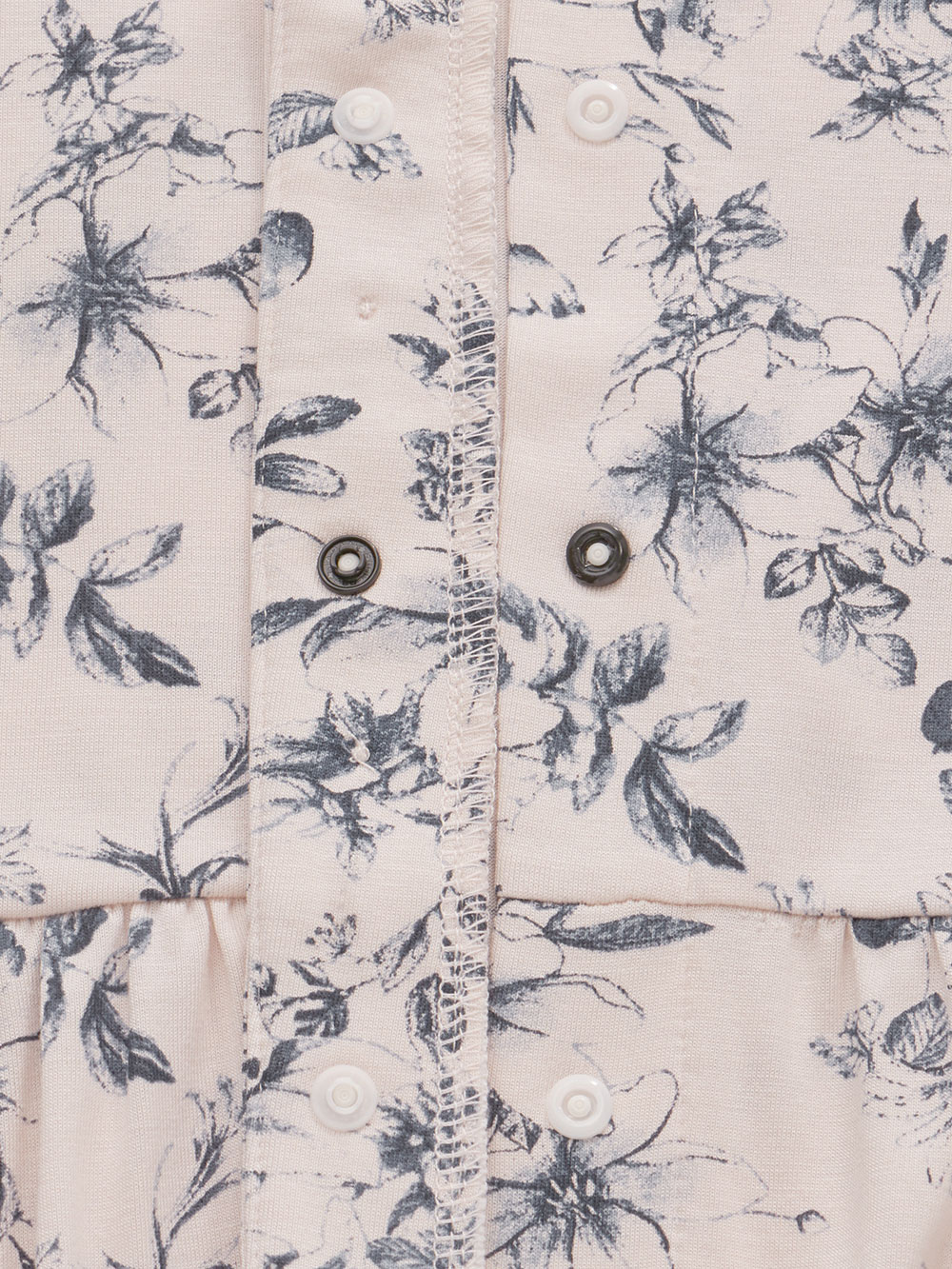 マタニティ パジャマ・ルームウェア|接触冷感天竺レトロ花柄フリル袖パジャマ　マタニティ・授乳パジャマ　【出産後も長く使える】Rosemadame（ローズマダム）