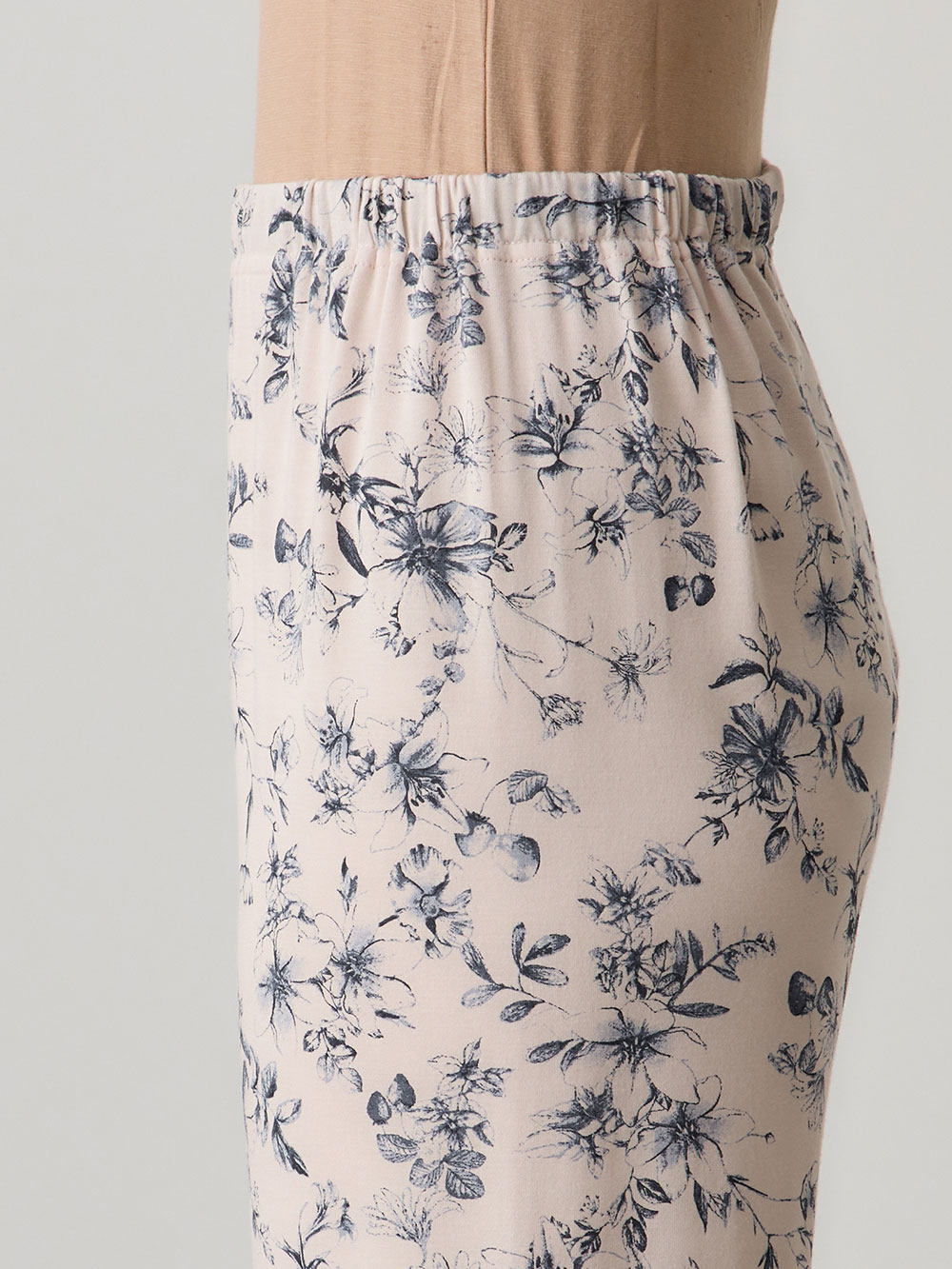 マタニティ パジャマ・ルームウェア|接触冷感天竺レトロ花柄フリル袖パジャマ　マタニティ・授乳パジャマ　【出産後も長く使える】Rosemadame（ローズマダム）