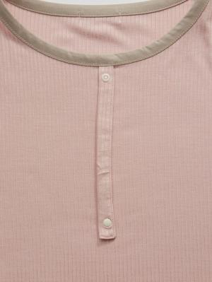 マタニティ パジャマ・ルームウェア|テレコバイカラー使いルームウェア　マタニティ・授乳パジャマ　【出産後も長く使える】