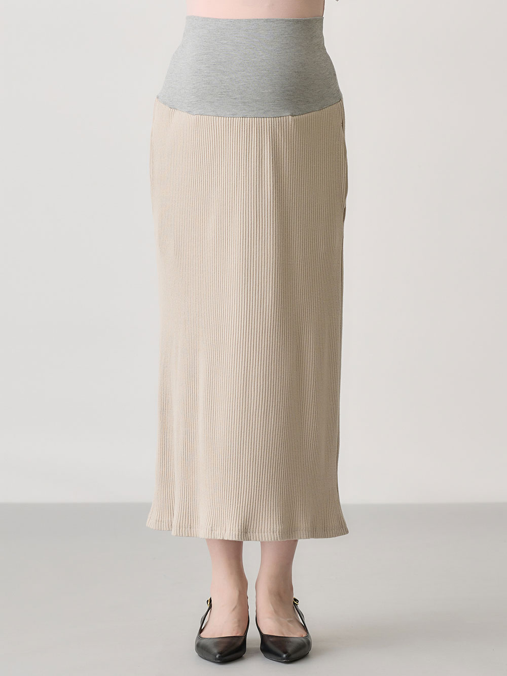 マタニティ スカート|らくちん綿混ナロースカート　マタニティ・産後【出産後も長く使える】fairy（フェアリー）