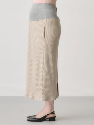 マタニティ スカート|らくちん綿混ナロースカート　マタニティ・産後【出産後も長く使える】fairy（フェアリー）