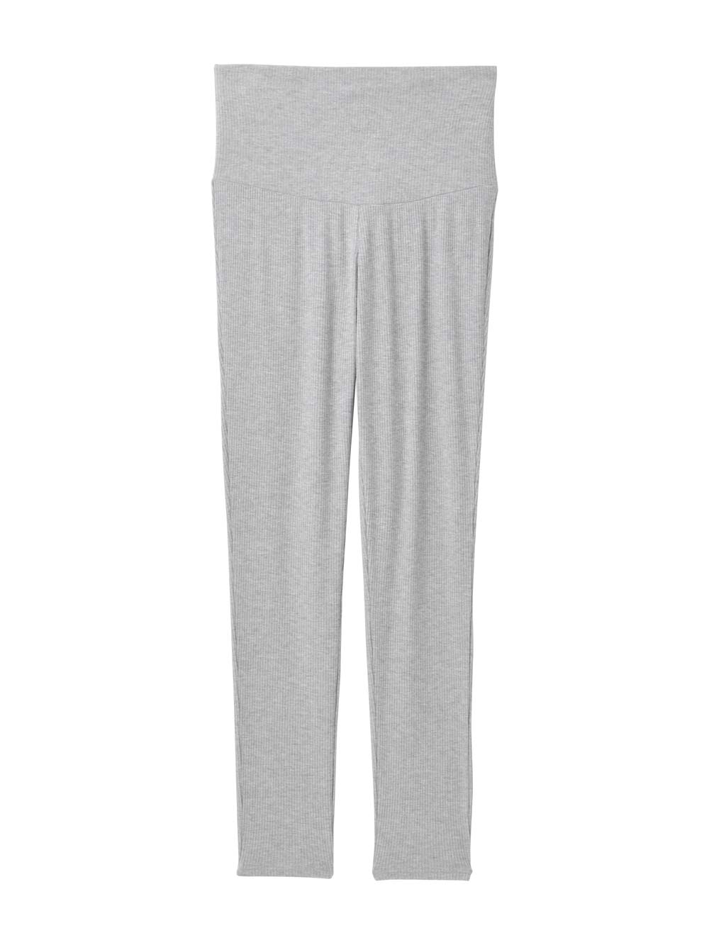 マタニティ パンツ|冷感リブらくちんレギンス　マタニティ・産後【出産後も長く使える】fairy（フェアリー）|グレー