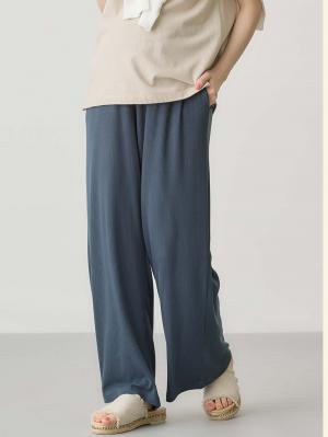 冷感リブらくちんワイドパンツ　マタニティ・産後【出産後も長く使える】fairy（フェアリー）10539