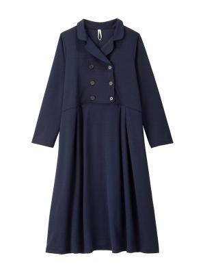 カットジョーゼットダブルボタンワンピース　マタニティ・授乳服【出産後も長く使える】fairy（フェアリー）10541