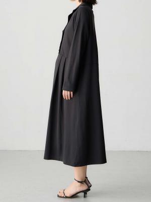 マタニティ ワンピース|カットジョーゼットダブルボタンワンピース　マタニティ・授乳服【出産後も長く使える】fairy（フェアリー）