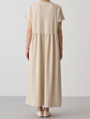 マタニティ ワンピース|リップル半袖ワンピース　マタニティ・授乳服【出産後も長く使える】fairy（フェアリー）