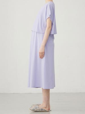 マタニティ ワンピース|【セット】綿混カットソートップス＆ワンピース　マタニティ・授乳服【出産後も長く使える】fairy（フェアリー）