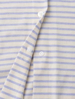 マタニティ パジャマ・ルームウェア|綿混ボーダー柄ロングワンピースパジャマ　マタニティ・授乳パジャマ【出産後も長く使える】fairy（フェアリー）