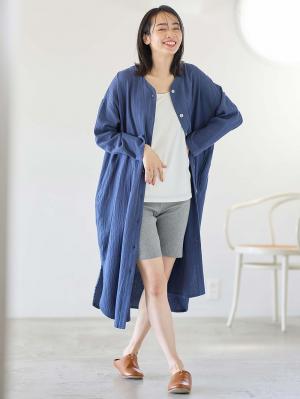 マタニティ パンツ|【選べる2丈】締め付けない綿混リブストレートレギンス【産後まで長く使える】|杢グレー(ハーフ丈)