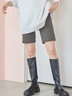 【選べる2丈】締め付けない綿混リブストレートレギンス【産後まで長く使える】10550