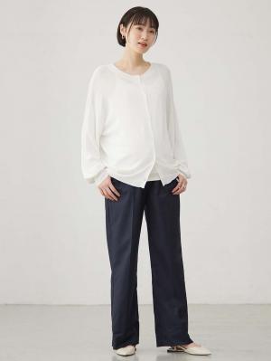 マタニティ トップス|【UVカット遮蔽率90％以上】【抗菌】【接触冷感】前後２WAYカーディガン　マタニティ・授乳服【出産後も長く使える】|オフ