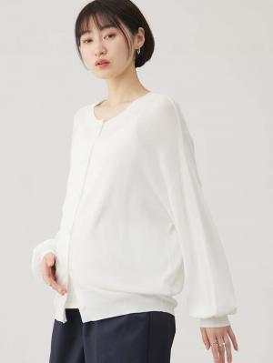 【UVカット遮蔽率90％以上】【抗菌】【接触冷感】前後２WAYカーディガン　マタニティ・授乳服【出産後も長く使える】10551