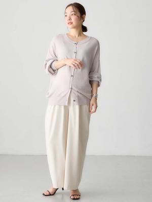 マタニティ トップス|【UVカット遮蔽率90％以上】【抗菌】【接触冷感】前後２WAYカーディガン　マタニティ・授乳服【出産後も長く使える】|グレージュ