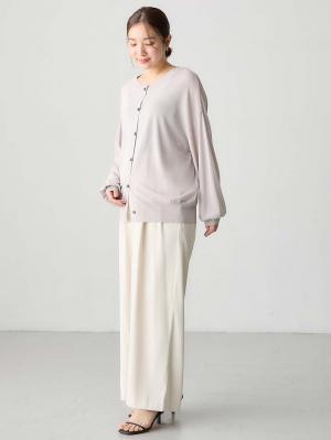 マタニティ トップス|【UVカット遮蔽率90％以上】【抗菌】【接触冷感】前後２WAYカーディガン　マタニティ・授乳服【出産後も長く使える】|グレージュ