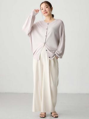 マタニティ トップス|【UVカット遮蔽率90％以上】【抗菌】【接触冷感】前後２WAYカーディガン　マタニティ・授乳服【出産後も長く使える】|グレージュ