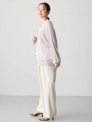 マタニティ トップス|【UVカット遮蔽率90％以上】【抗菌】【接触冷感】前後２WAYカーディガン　マタニティ・授乳服【出産後も長く使える】|グレージュ