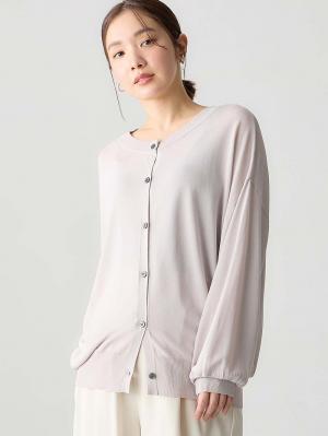 マタニティ トップス|【UVカット遮蔽率90％以上】【抗菌】【接触冷感】前後２WAYカーディガン　マタニティ・授乳服【出産後も長く使える】|グレージュ