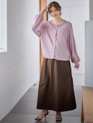 マタニティ トップス|【UVカット遮蔽率90％以上】【抗菌】【接触冷感】前後２WAYカーディガン　マタニティ・授乳服【出産後も長く使える】|グレイッシュピンク