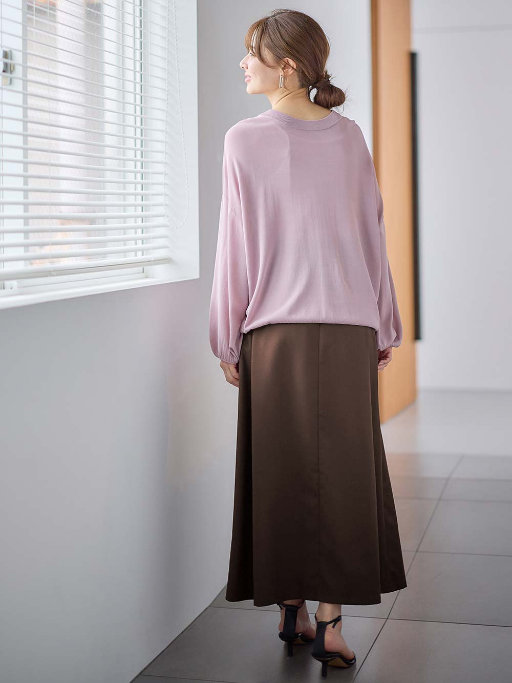 マタニティ トップス|【UVカット遮蔽率90％以上】【抗菌】【接触冷感】前後２WAYカーディガン　マタニティ・授乳服【出産後も長く使える】|グレイッシュピンク