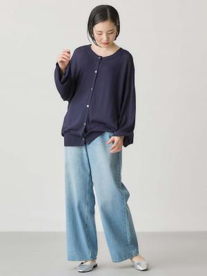 マタニティ トップス|【UVカット遮蔽率90％以上】【抗菌】【接触冷感】前後２WAYカーディガン　マタニティ・授乳服【出産後も長く使える】|ネイビー