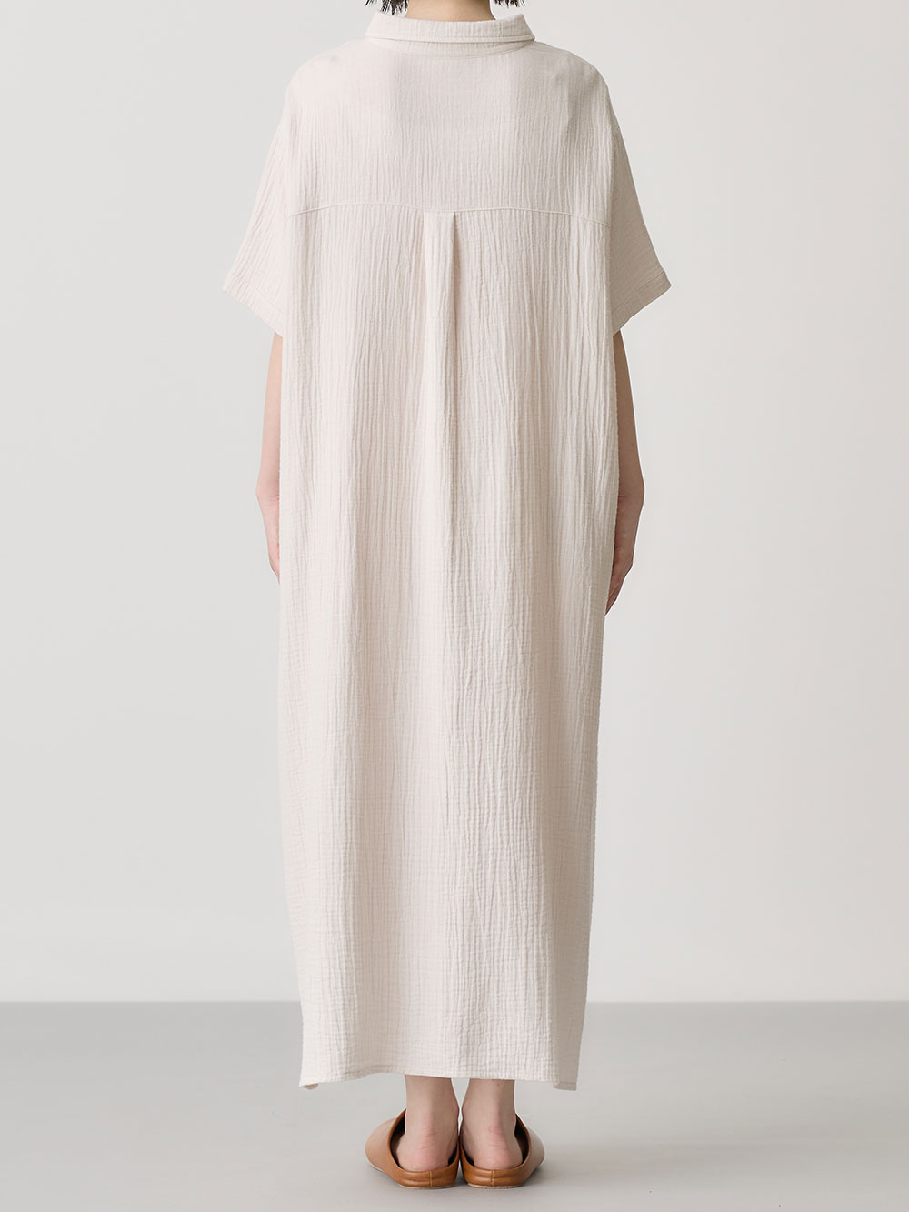 マタニティ パジャマ・ルームウェア|ぷくぷくWガーゼシャツワンピースネグリジェ マタニティ・授乳パジャマ【出産後も長く着られる】