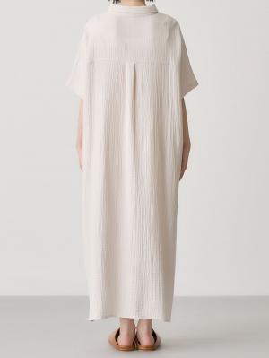 マタニティ パジャマ・ルームウェア|ぷくぷくWガーゼシャツワンピースネグリジェ マタニティ・授乳パジャマ【出産後も長く着られる】