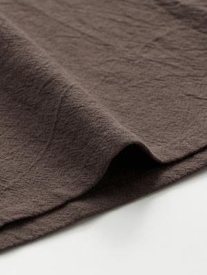 マタニティ ワンピース|【セット】リネンライクフレンチスリーブトップス&セミフレアスカートセットアップ マタニティ・授乳服【出産後も長く着られる】