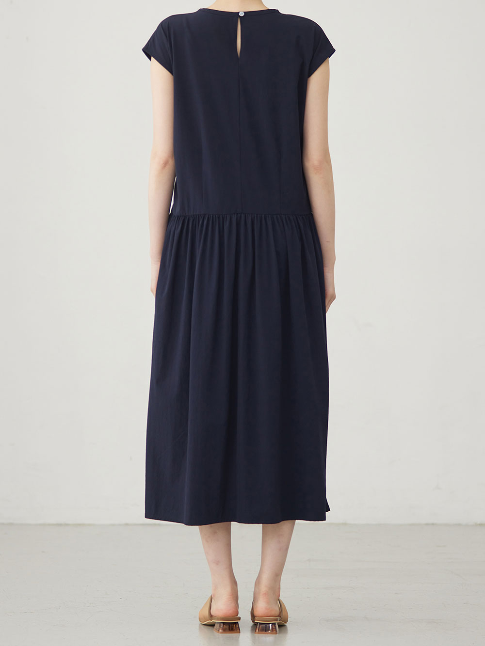 マタニティ ワンピース|切替ギャザーフレンチスリーブワンピース　マタニティ・授乳服【産後も長く着られる】