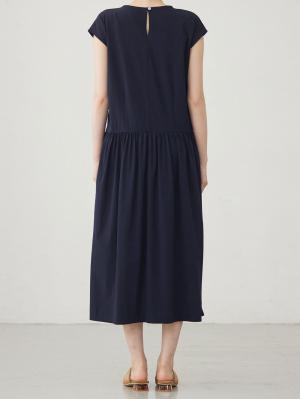 マタニティ ワンピース|切替ギャザーフレンチスリーブワンピース　マタニティ・授乳服【産後も長く着られる】