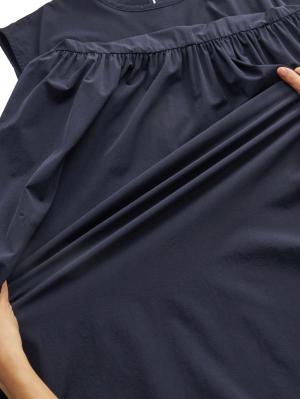 マタニティ ワンピース|切替ギャザーフレンチスリーブワンピース　マタニティ・授乳服【産後も長く着られる】