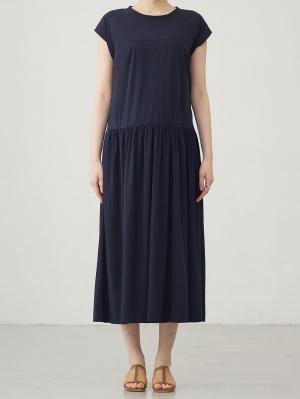 マタニティ ワンピース|切替ギャザーフレンチスリーブワンピース　マタニティ・授乳服【産後も長く着られる】