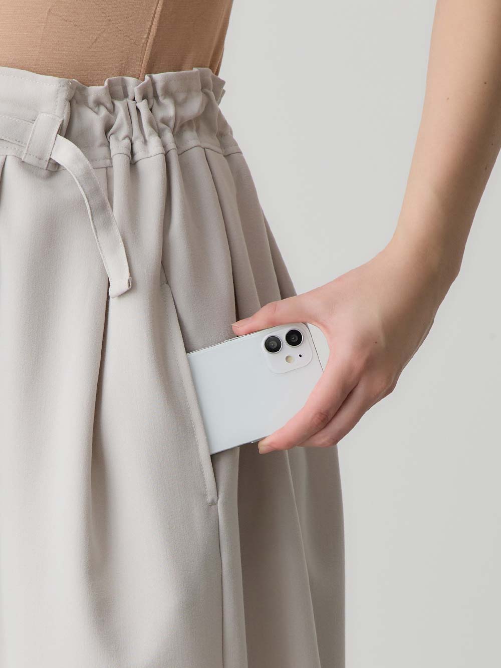 マタニティ スカート|タックフレアスカート　マタニティ・産後【出産後も長く着られる】