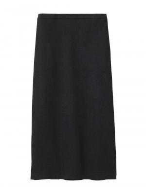 マタニティ スカート|綿混カットソーIラインマキシスカート　マタニティ・産後【出産後も長く着られる】|ブラック