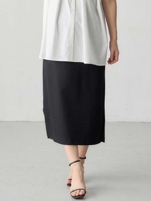 綿混カットソーIラインマキシスカート　マタニティ・産後【出産後も長く着られる】10560