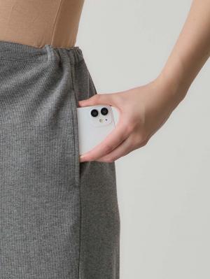 マタニティ スカート|綿混カットソーIラインマキシスカート　マタニティ・産後【出産後も長く着られる】