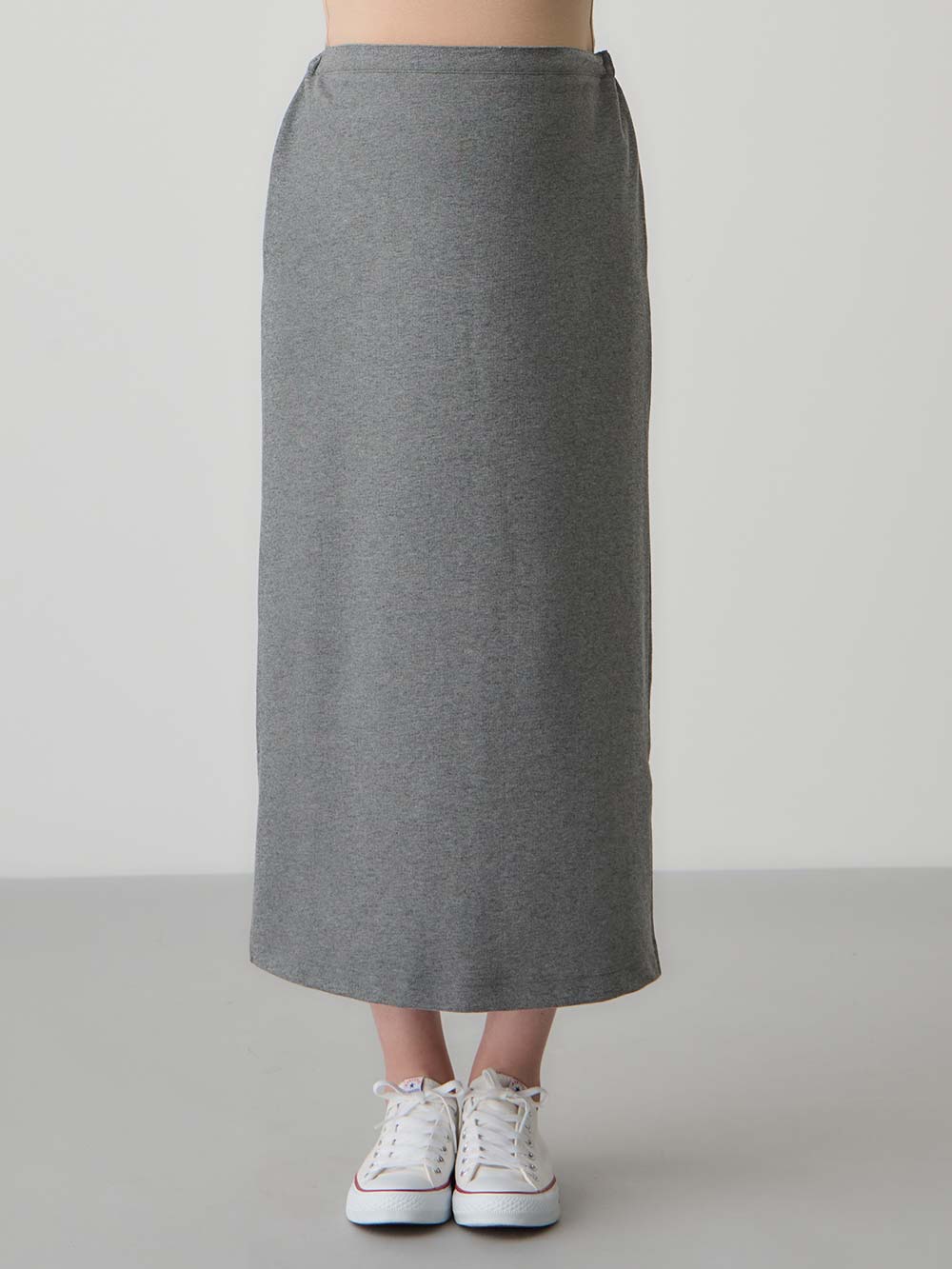 マタニティ スカート|綿混カットソーIラインマキシスカート　マタニティ・産後【出産後も長く着られる】