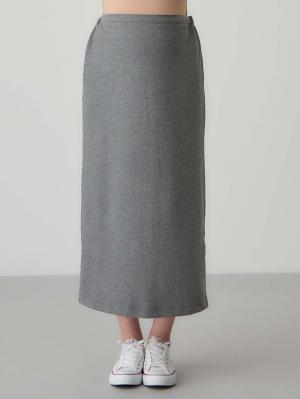 マタニティ スカート|綿混カットソーIラインマキシスカート　マタニティ・産後【出産後も長く着られる】