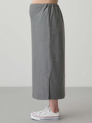 マタニティ スカート|綿混カットソーIラインマキシスカート　マタニティ・産後【出産後も長く着られる】