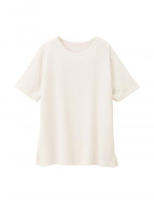 サイドスリットぽこぽこジャガードトップス　マタニティ・授乳服【出産後も長く着られる】 10562