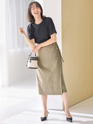 マタニティ トップス|サイドスリットぽこぽこジャガードトップス　マタニティ・授乳服【出産後も長く着られる】|ブラック