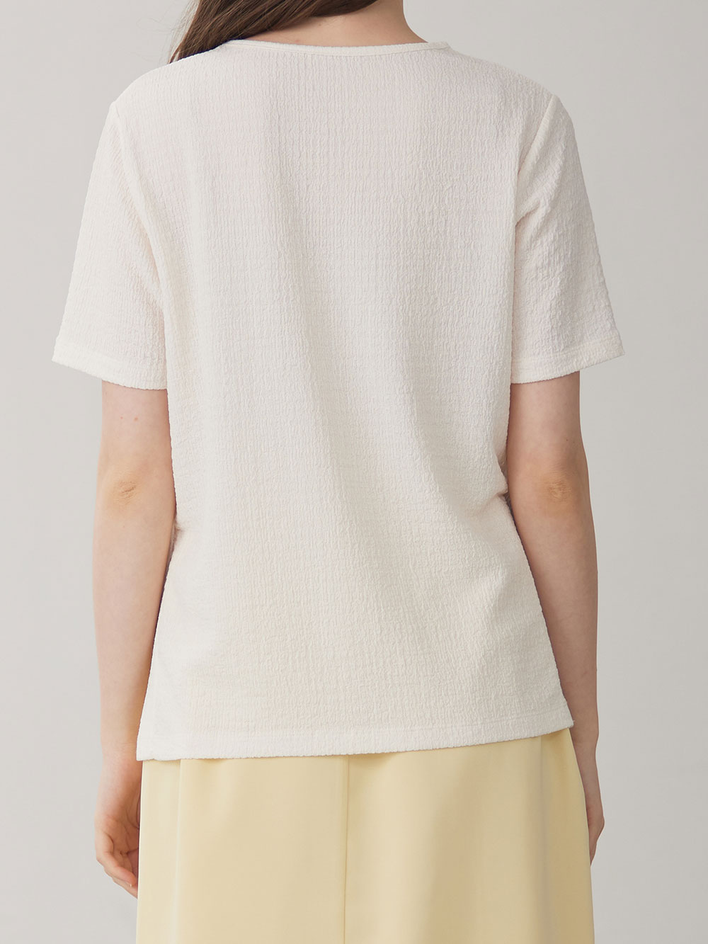 マタニティ トップス|サイドスリットぽこぽこジャガードトップス　マタニティ・授乳服【出産後も長く着られる】