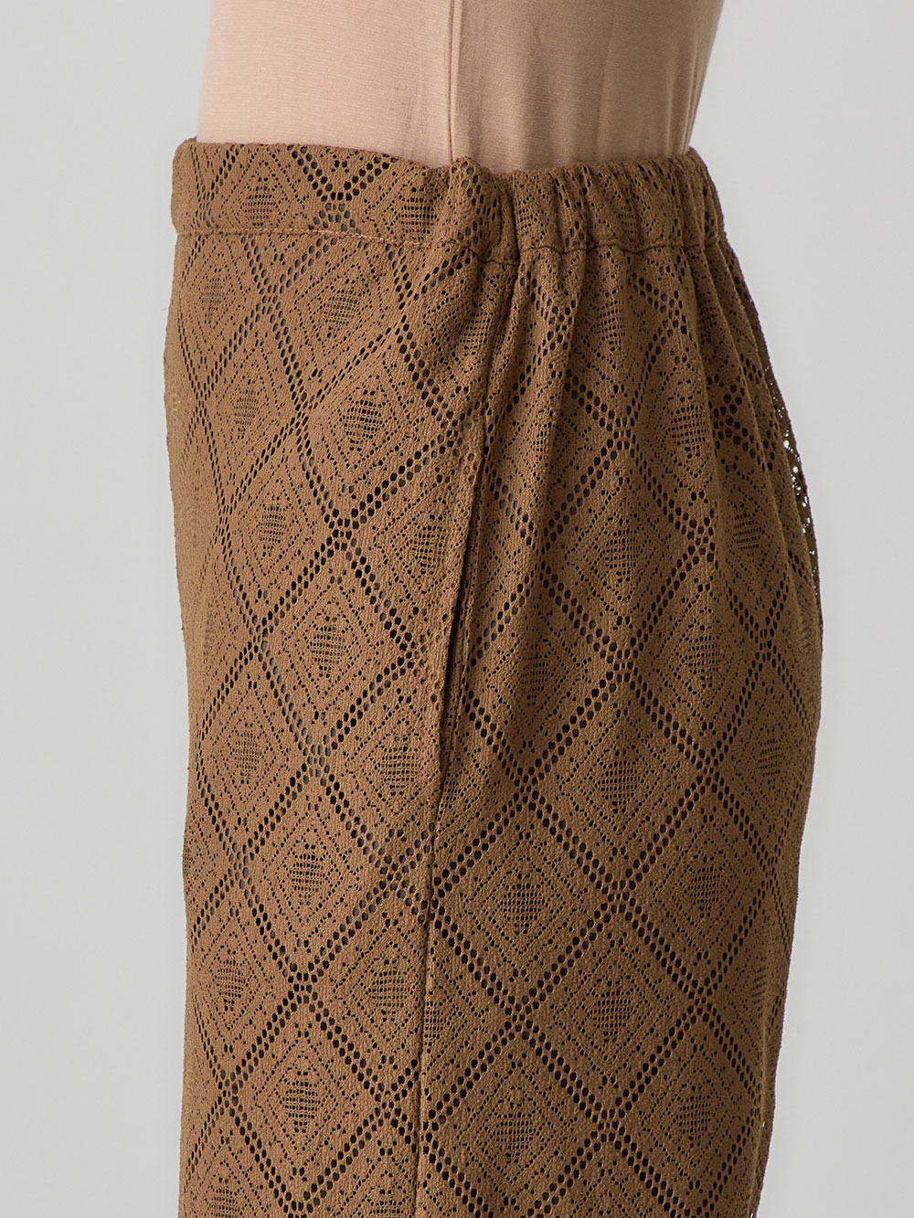 マタニティ パンツ|らくちんレースワイドパンツ　マタニティ・産後【産後も長く着られる】