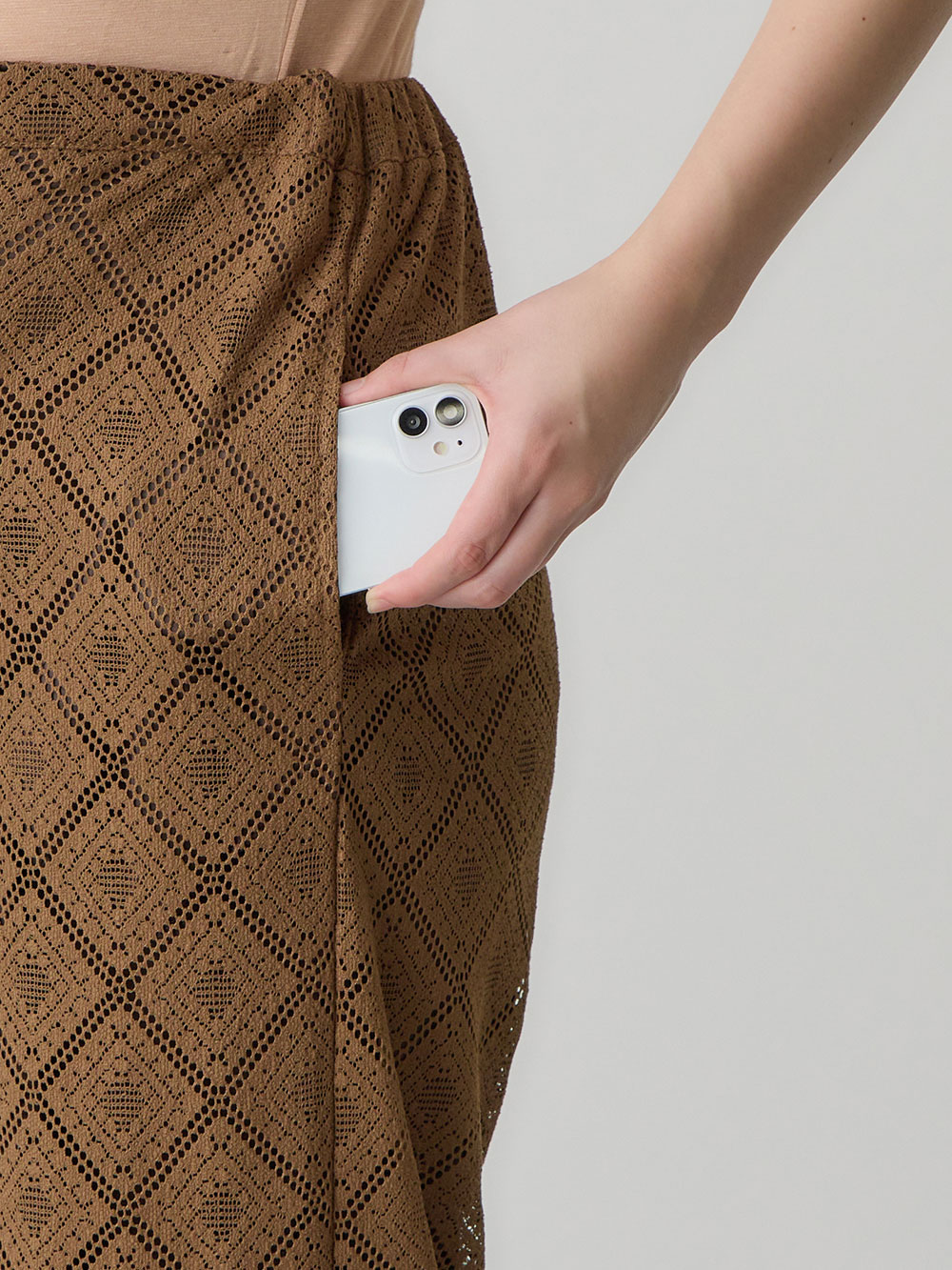 マタニティ パンツ|らくちんレースワイドパンツ　マタニティ・産後【産後も長く着られる】